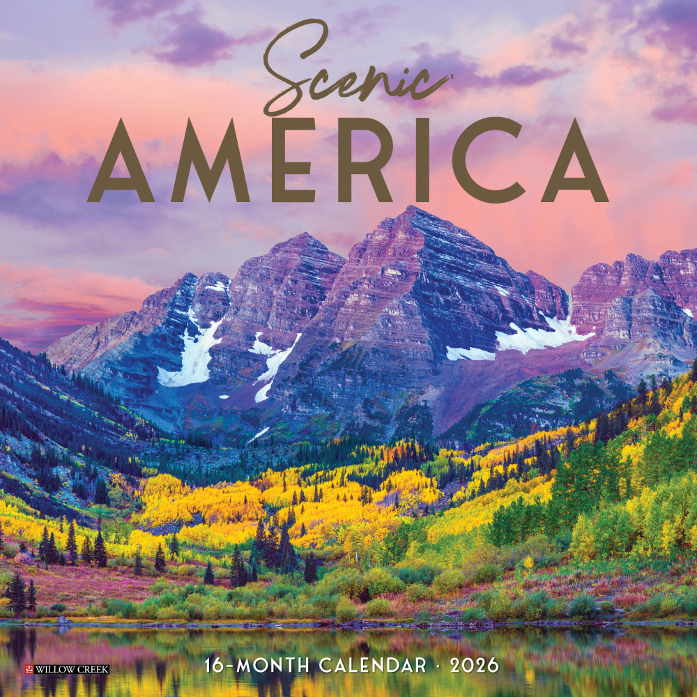 2026 Willow Creek Press Monthly Mini Wall Calendar, 7in x 7in, Scenic America, January To December, 53744 MPN:53744