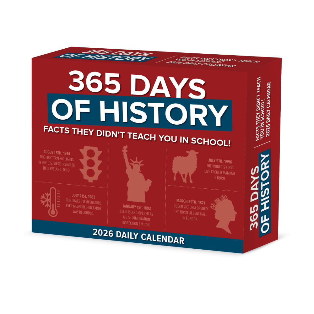 2026 Willow Creek Press Page-A-Day Daily Desk Calendar, 6-1/4in x 5-1/2in, 365 Days of History, January To December, 53867 MPN:53867
