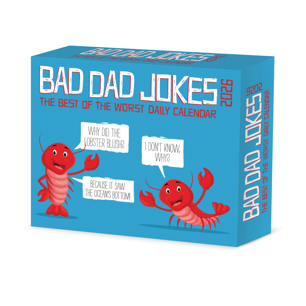 2026 Willow Creek Press Page-A-Day Daily Desk Calendar, 6-1/4in x 5-1/2in, Bad Dad Jokes, January To December, 53942 MPN:53942