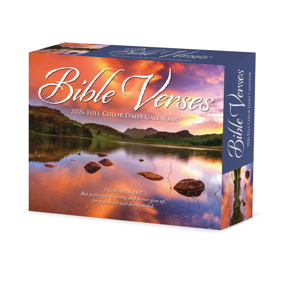 2026 Willow Creek Press Page-A-Day Daily Desk Calendar, 6-1/4in x 5-1/2in, Bible Verses, January To December, 53980 MPN:53980