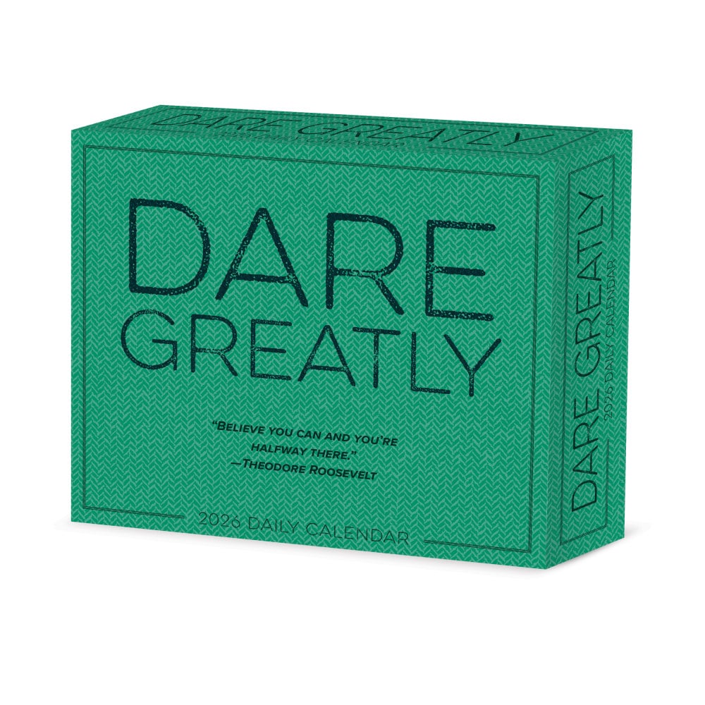 2026 Willow Creek Press Page-A-Day Daily Desk Calendar, 6-1/4in x 5-1/2in, Dare Greatly, January To December, 54123 MPN:54123