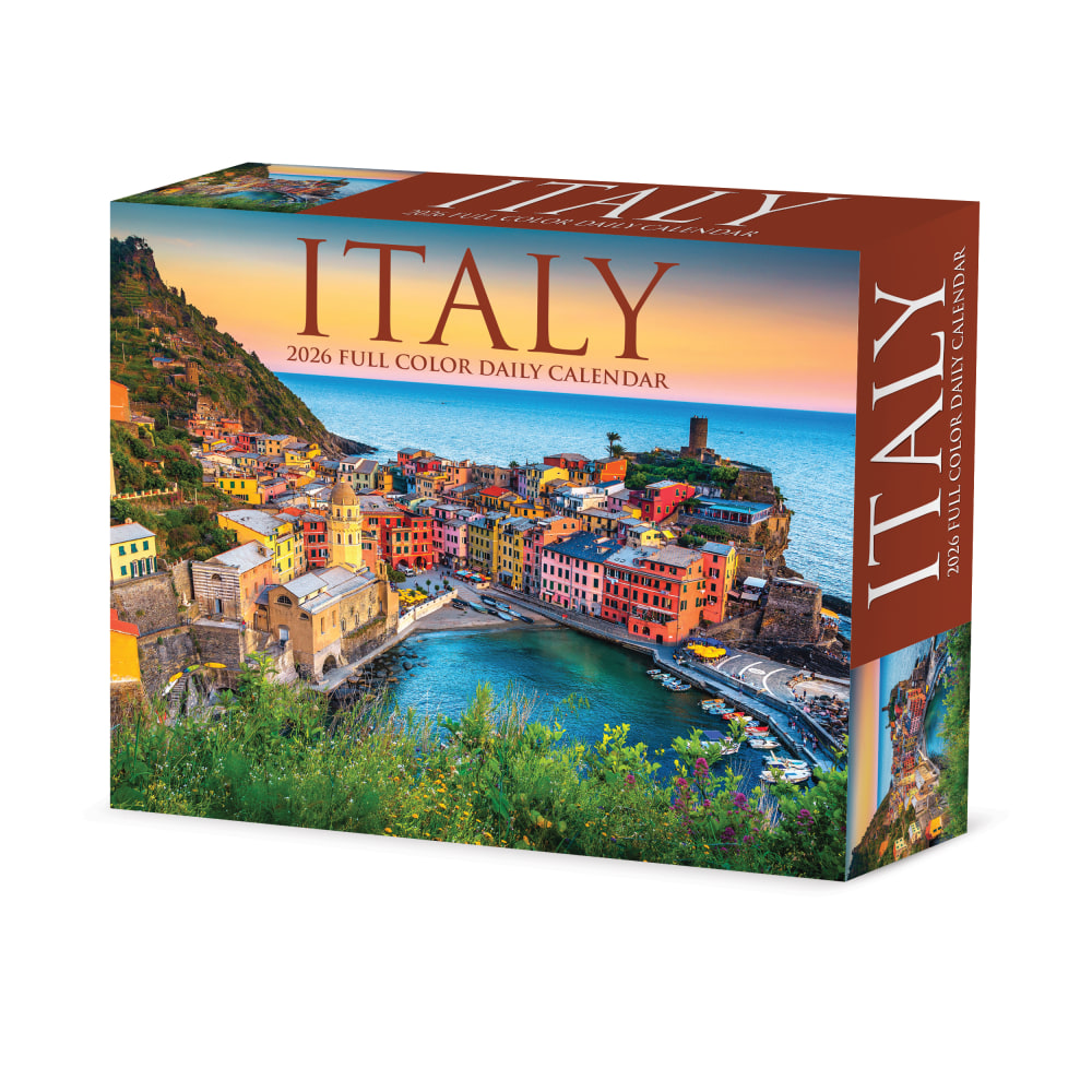 2026 Willow Creek Press Page-A-Day Daily Desk Calendar, 6-1/4in x 5-1/2in, Italy, January To December, 54246 MPN:54246