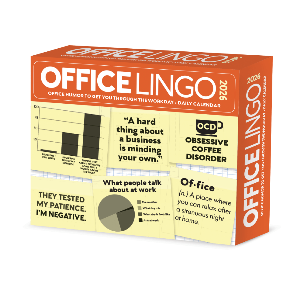 2026 Willow Creek Press Page-A-Day Daily Desk Calendar, 6-1/4in x 5-1/2in, Office Lingo, January To December, 54345 MPN:54345