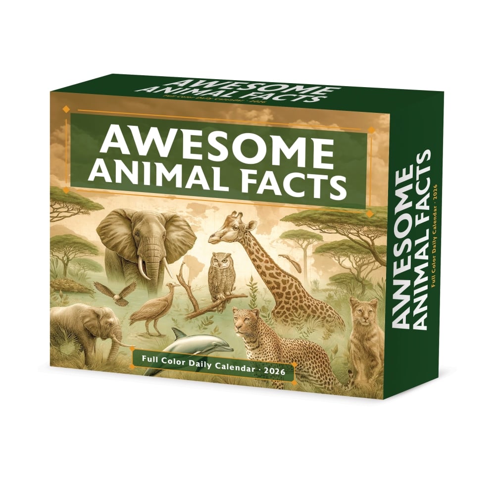 2026 Willow Creek Press Page-A-Day Daily Desk Calendar, 6-1/4in x 5-1/2in, Awesome Animal Facts, January To December, 55151 MPN:55151