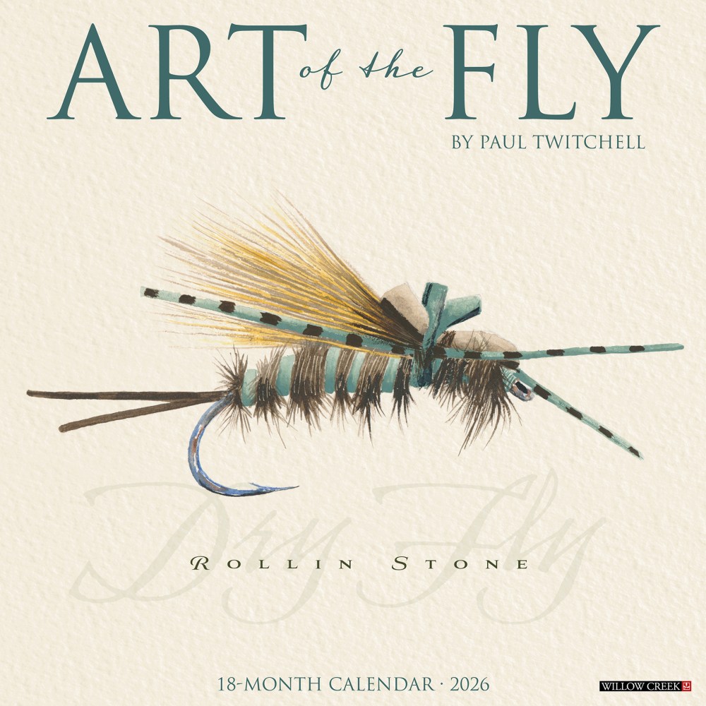 2026 Willow Creek Press Art & Design Monthly Wall Calendar, 12in x 12in, Art of the Fly (Paul Twitchell), January To December, 55328 MPN:55328