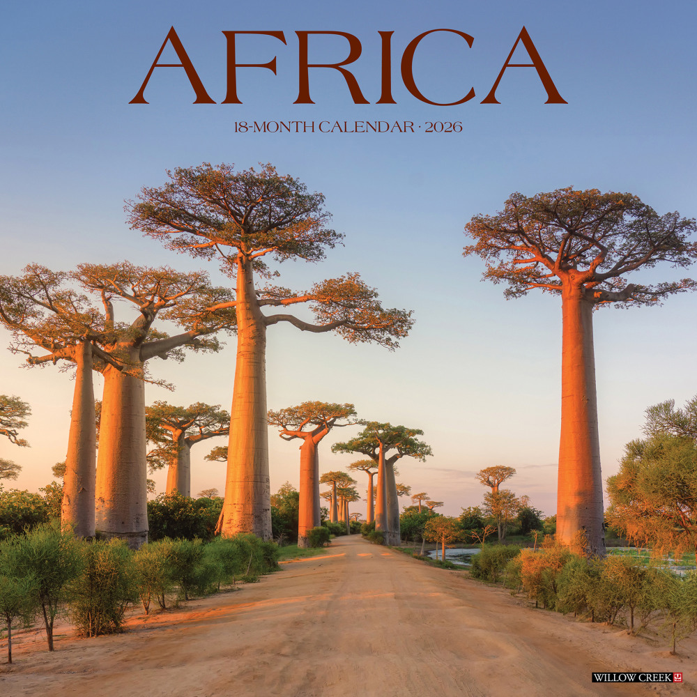 2026 Willow Creek Press Scenic Monthly Wall Calendar, 12in x 12in, Africa, January To December, 55632 MPN:55632