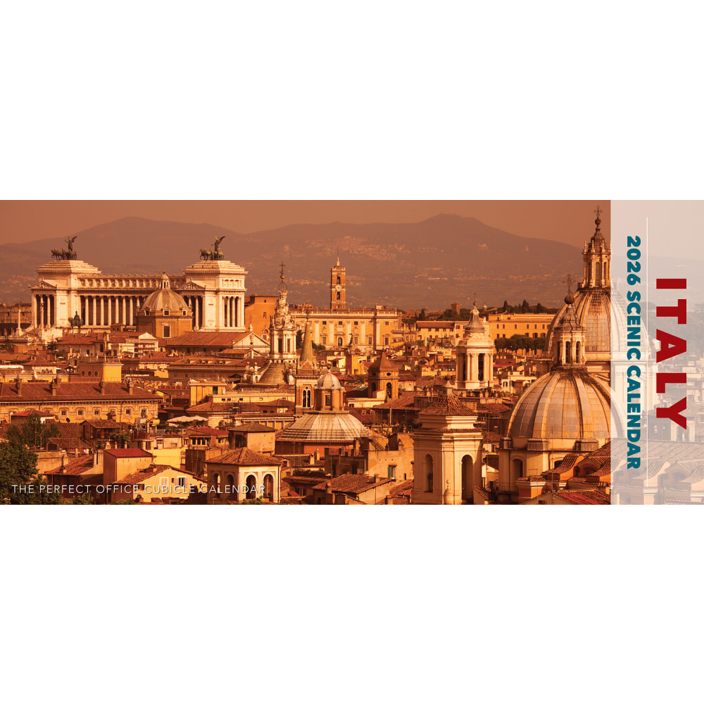 2026 Willow Creek Press Panoramic Wall Calendar, 6-1/2in x 15in, Italy, January To December, 56264 MPN:56264