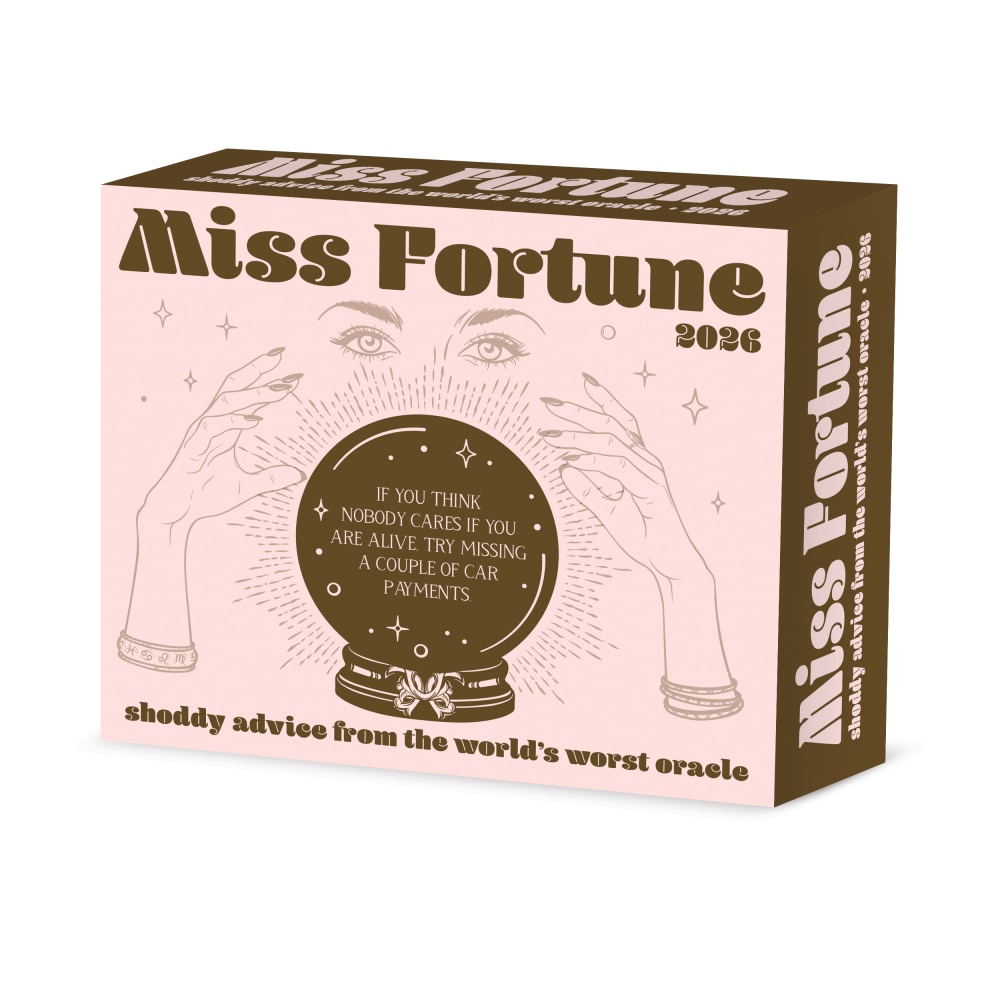 2026 Willow Creek Press Page-A-Day Daily Desk Calendar, 6-1/4in x 5-1/2in, Miss Fortune: Slightly Psychic, Mostly Clueless, January To December, 57018 MPN:57018