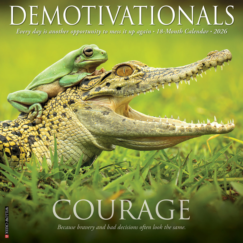 2026 Willow Creek Press Inspirational Monthly Wall Calendar, 12in x 12in, Demotivationals, January To December, 50965 MPN:9781549250965