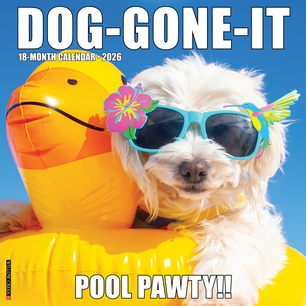 2026 Willow Creek Press Humor & Comics Monthly Wall Calendar, 12in x 12in, Dog-Gone-It, January To December, 50996 MPN:9781549250996
