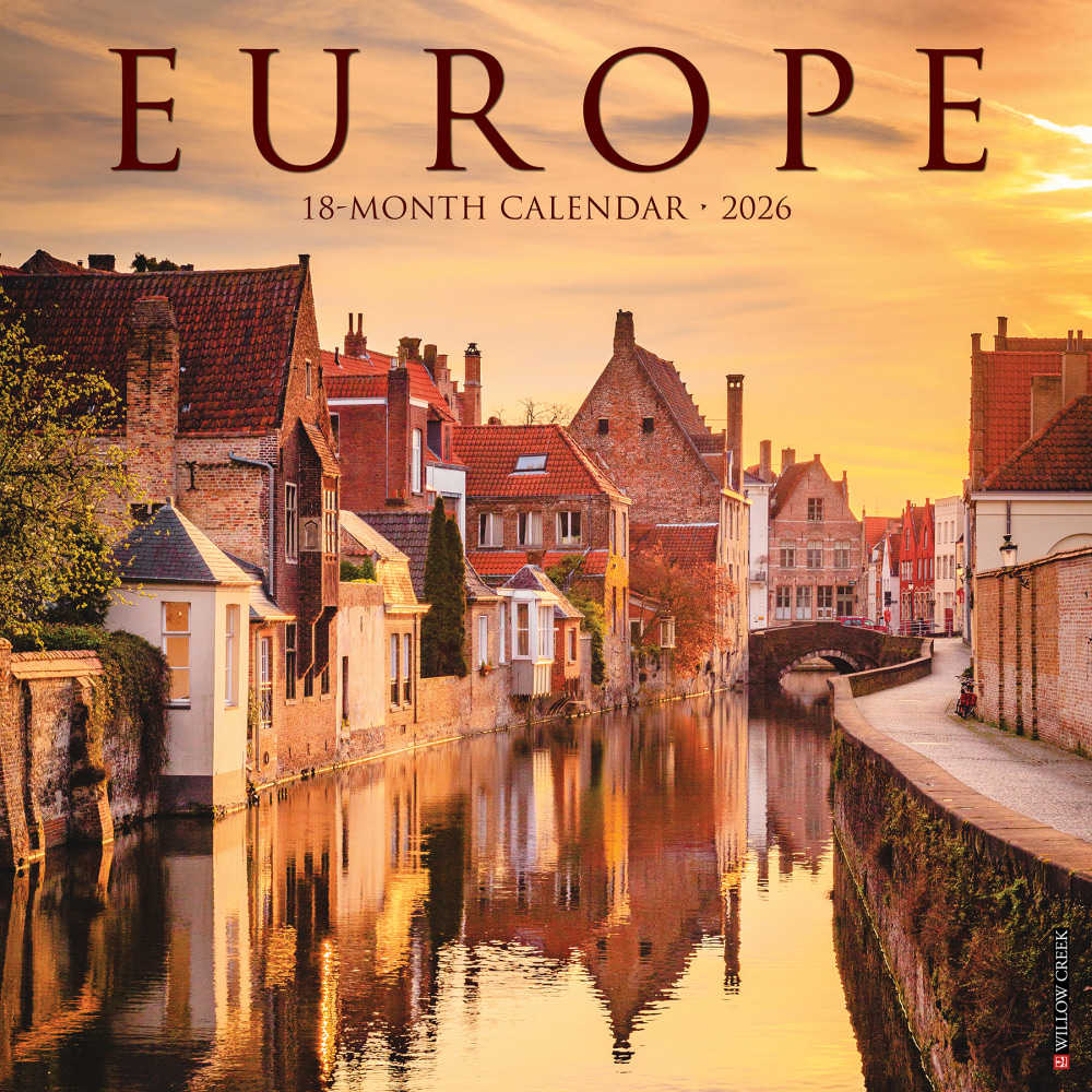 2026 Willow Creek Press Scenic Monthly Wall Calendar, 12in x 12in, Europe, January To December, 51054 MPN:9781549251054