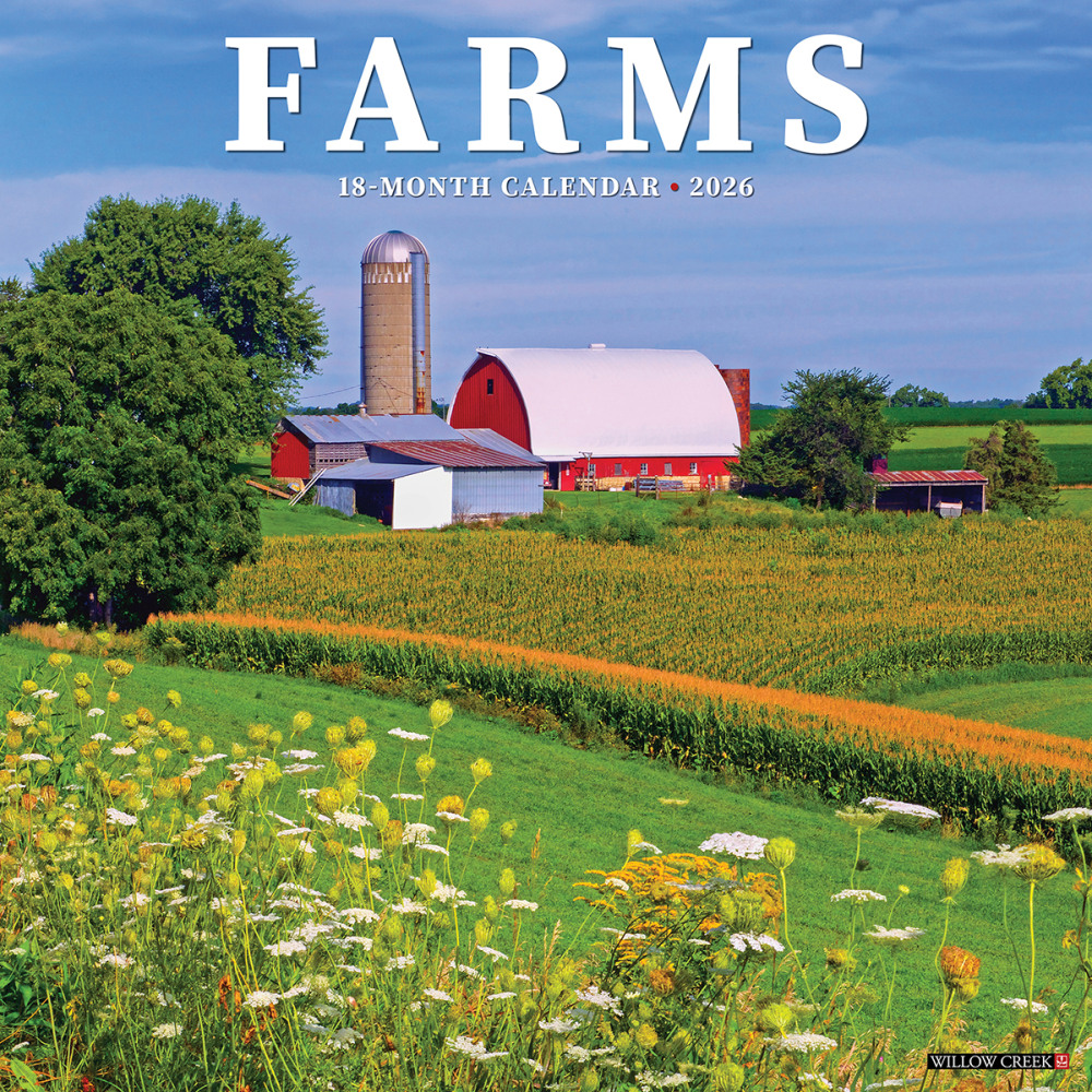 2026 Willow Creek Press Scenic Monthly Wall Calendar, 12in x 12in, Farms, January To December, 51115 MPN:9781549251115
