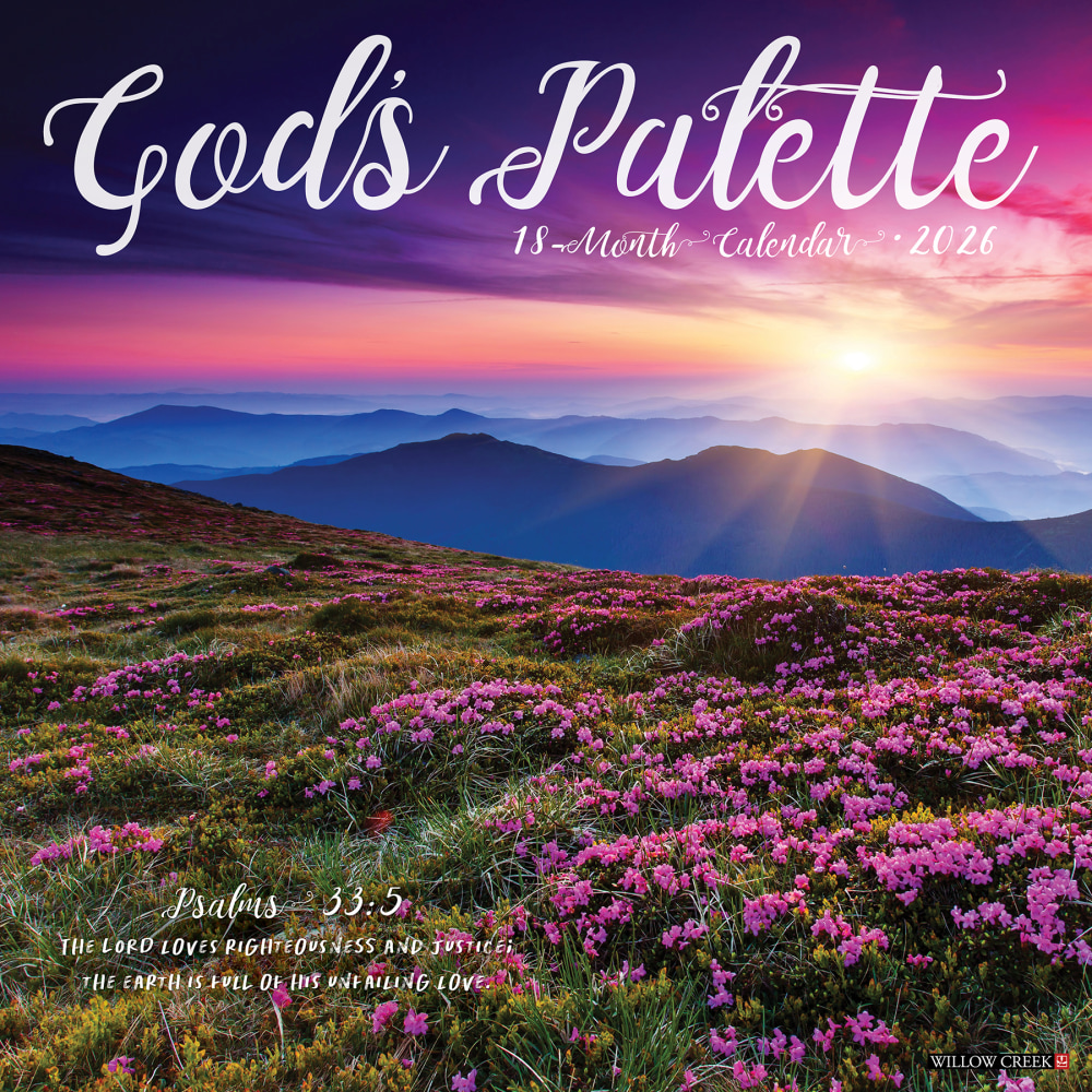 2026 Willow Creek Press Inspirational Monthly Wall Calendar, 12in x 12in, Gods Palette, January To December, 51283 MPN:9781549251283