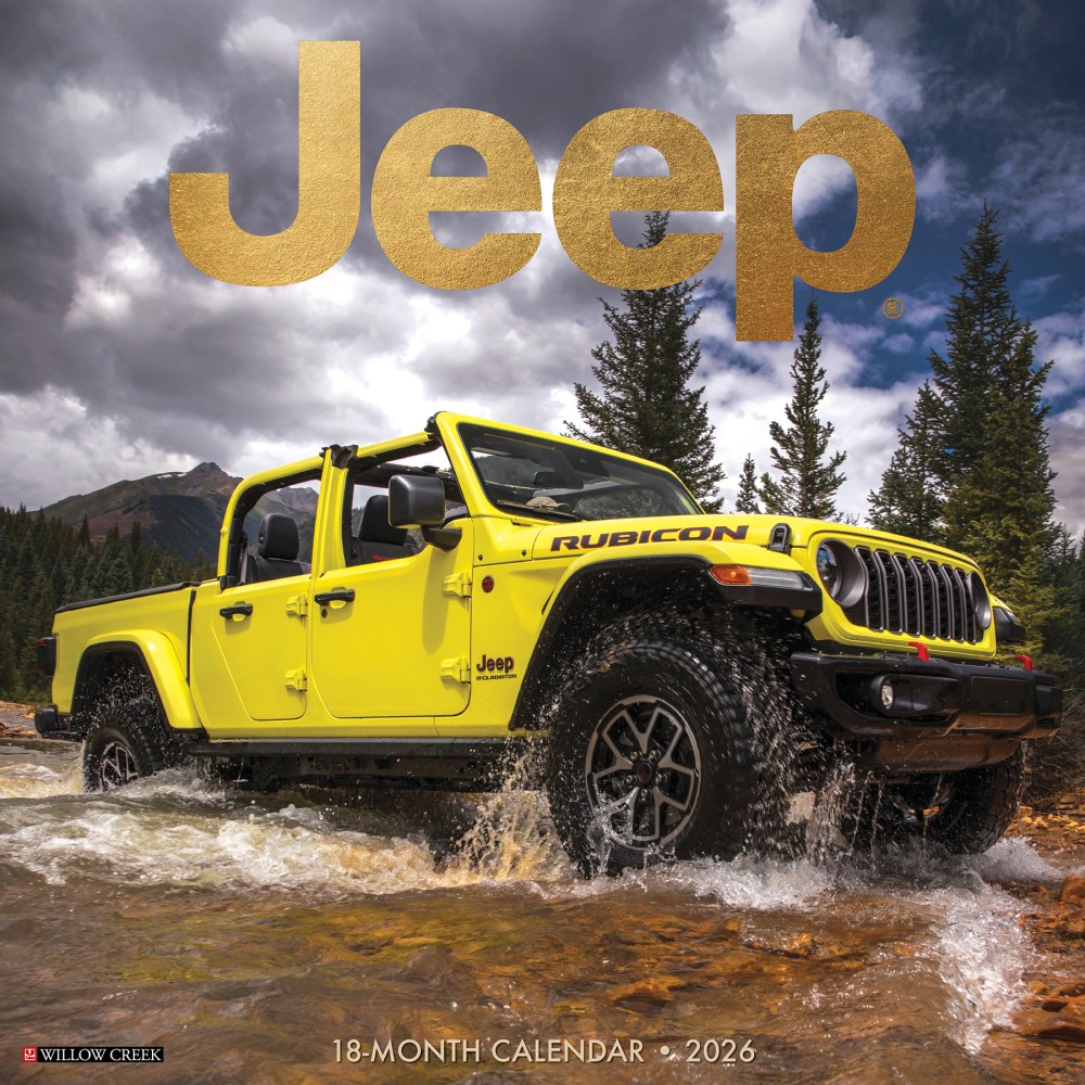 2026 Willow Creek Press Hobbies Monthly Wall Calendar, 12in x 12in, Jeep, January To December, 51641 MPN:9781549251641