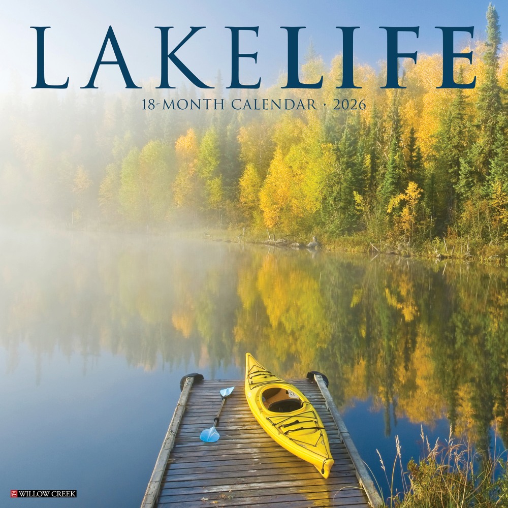 2026 Willow Creek Press Scenic Monthly Wall Calendar, 12in x 12in, LakeLife, January To December, 51757 MPN:9781549251757