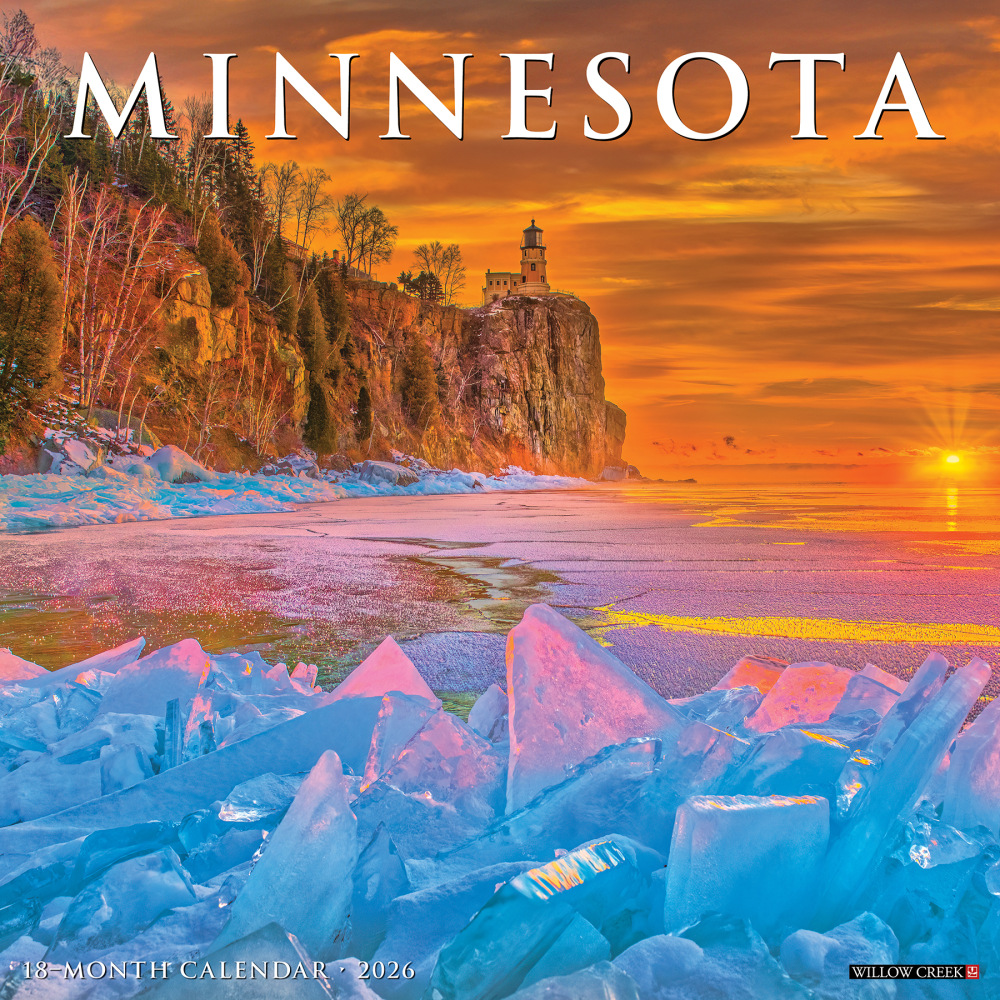2026 Willow Creek Press Scenic Monthly Wall Calendar, 12in x 12in, Minnesota, January To December, 51948 MPN:9781549251948