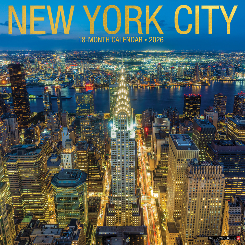 2026 Willow Creek Press Scenic Monthly Wall Calendar, 12in x 12in, New York City, January To December, 52167 MPN:9781549252167