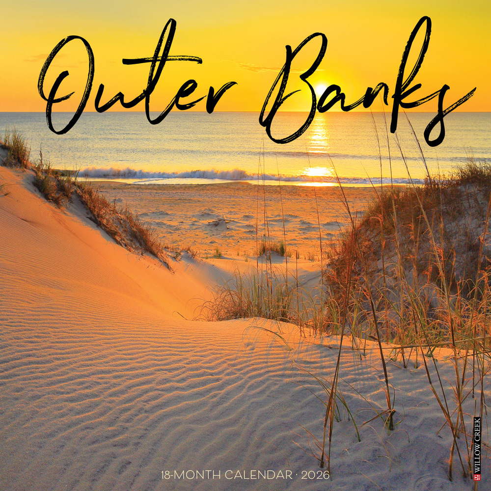 2026 Willow Creek Press Scenic Monthly Wall Calendar, 12in x 12in, Outer Banks, January To December, 52242 MPN:9781549252242