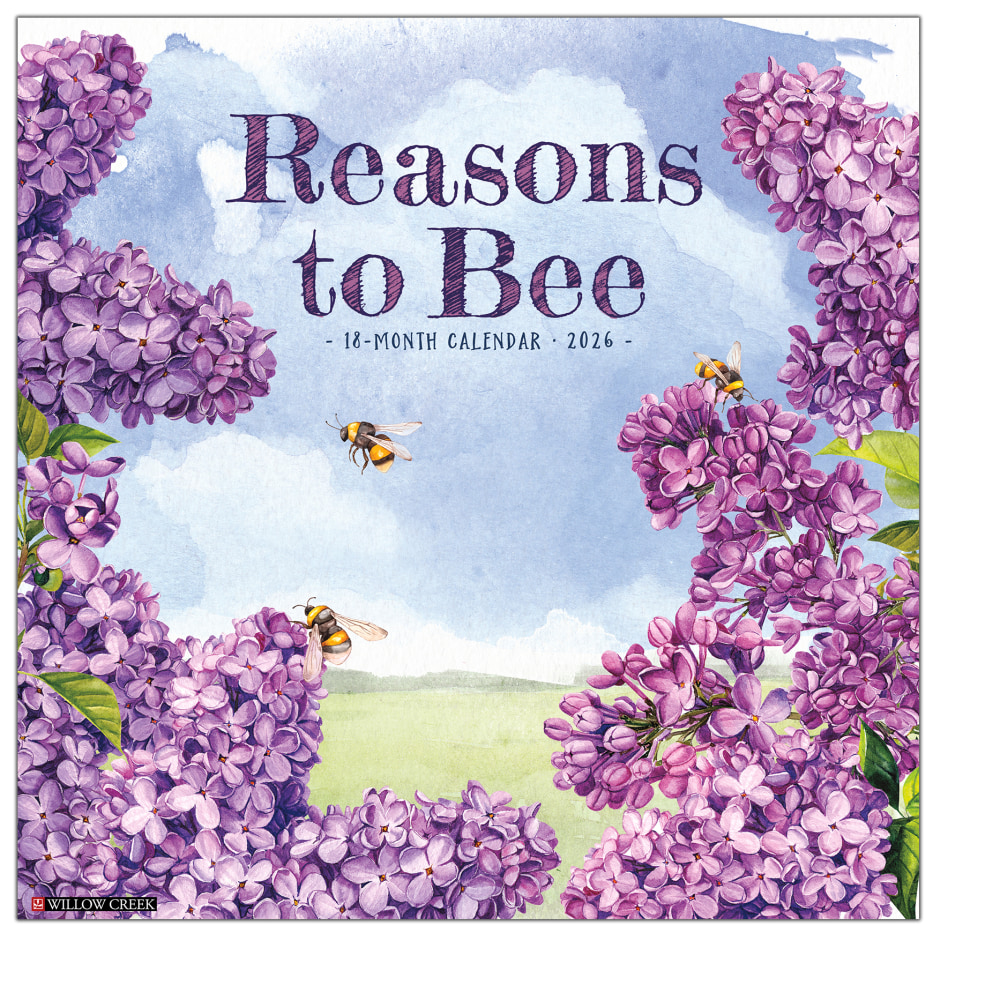 2026 Willow Creek Press Inspirational Monthly Wall Calendar, 12in x 12in, Reasons to Bee, January To December, 52587 MPN:9781549252587