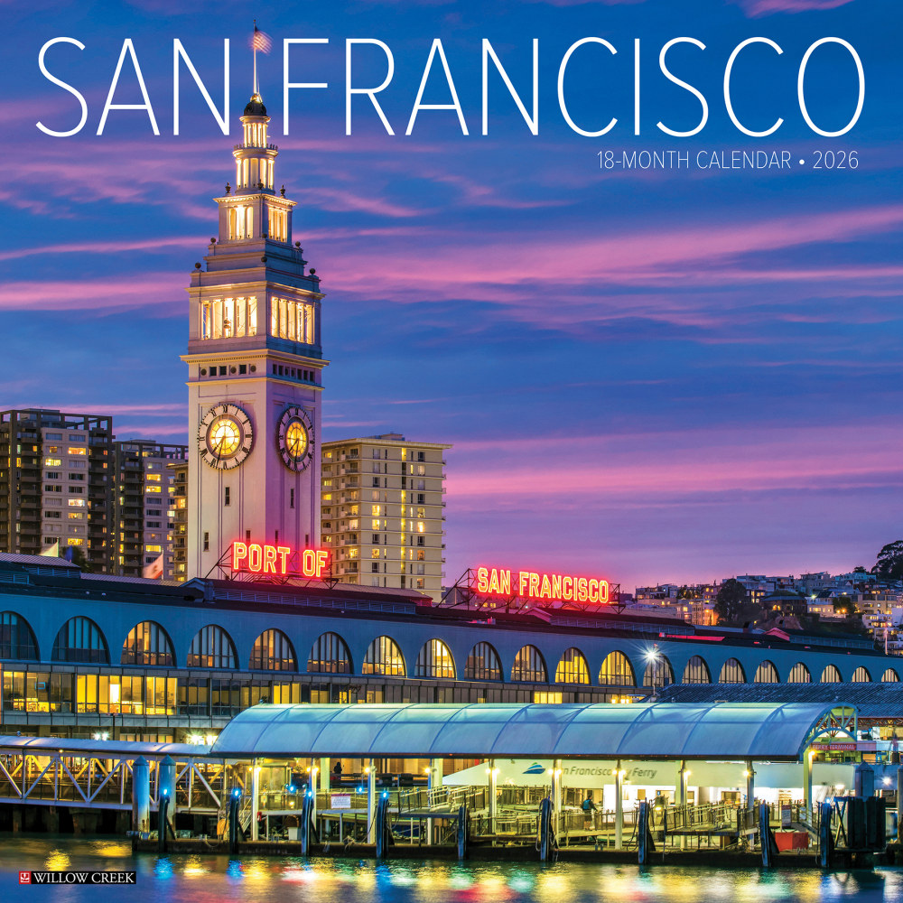 2026 Willow Creek Press Scenic Monthly Wall Calendar, 12in x 12in, San Francisco, January To December, 52648 MPN:9781549252648