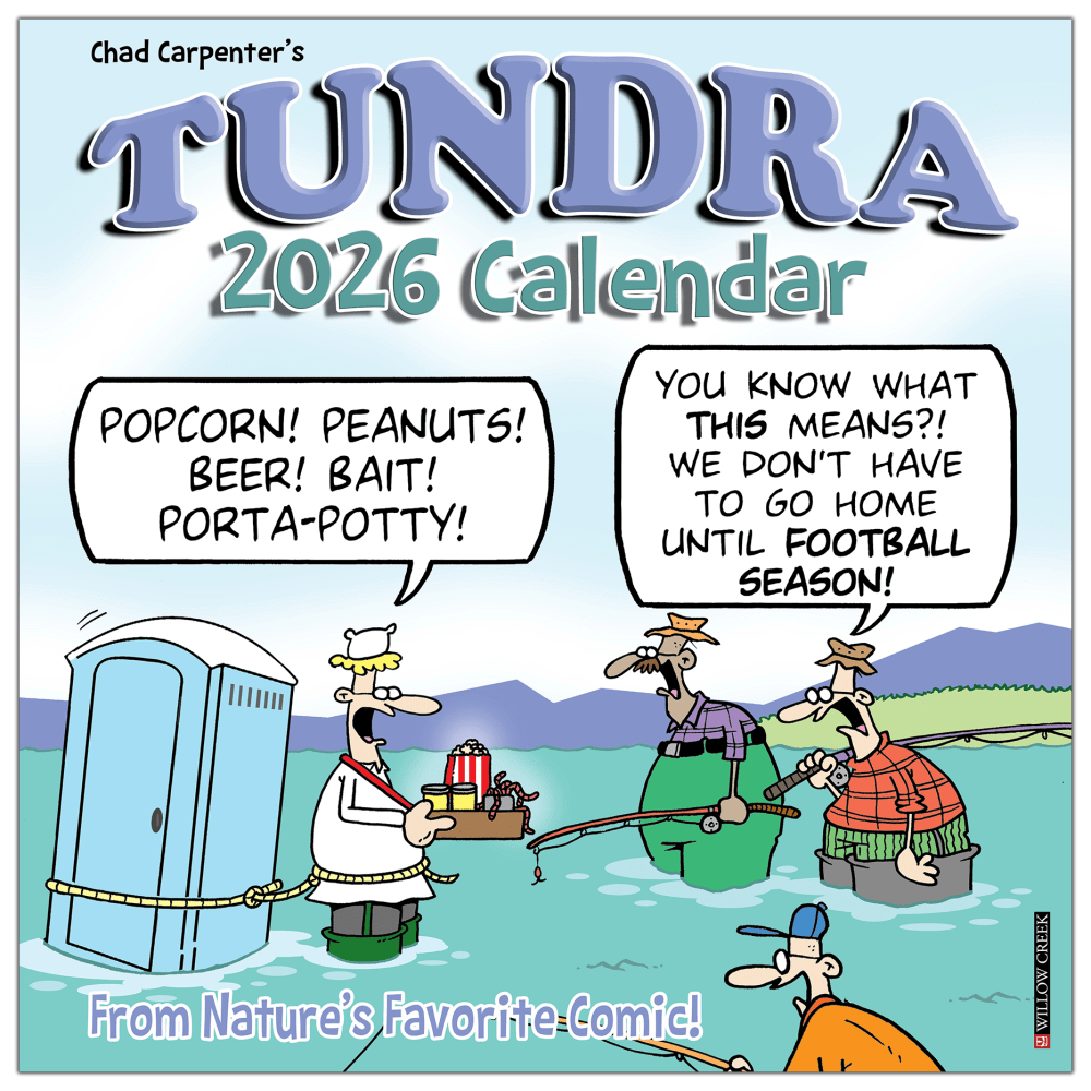 2026 Willow Creek Press Humor & Comics Monthly Wall Calendar, 12in x 12in, Tundra, January To December, 53027 MPN:9781549253027
