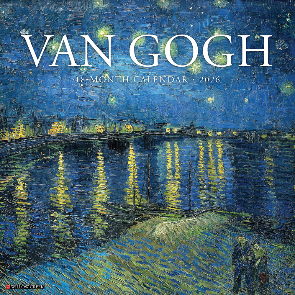 2026 Willow Creek Press Inspirational Monthly Wall Calendar, 12in x 12in, Van Gogh, January To December, 53072 MPN:9781549253072