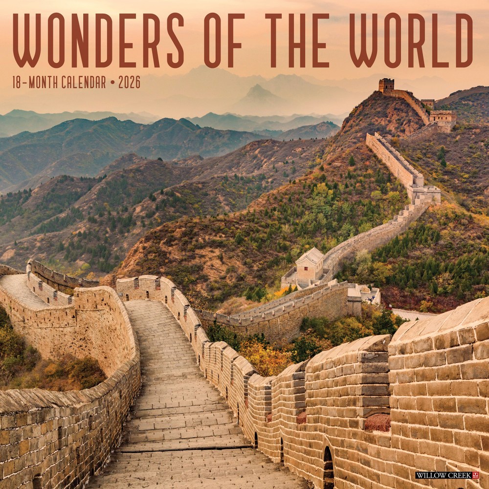 2026 Willow Creek Press Scenic Monthly Wall Calendar, 12in x 12in, Wonders of the World, January To December, 53324 MPN:9781549253324