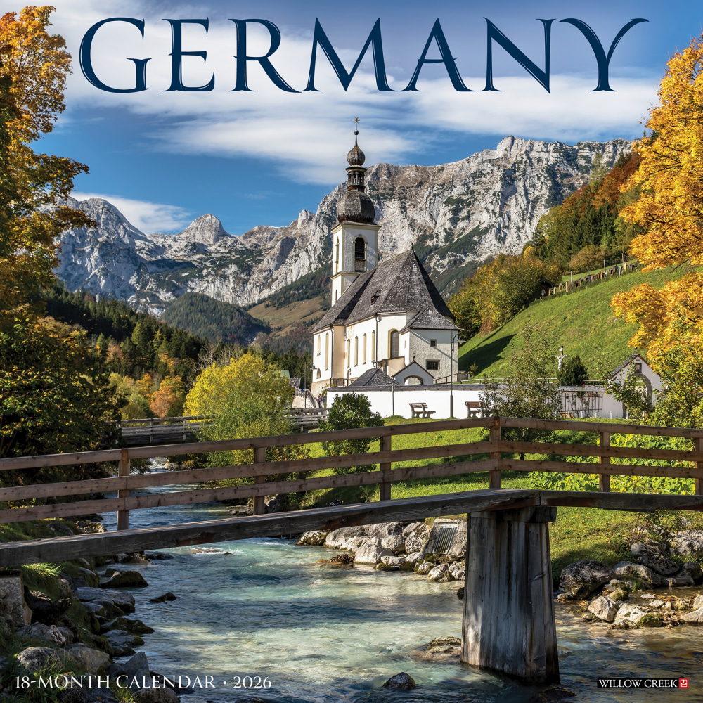 2026 Willow Creek Press Scenic Monthly Wall Calendar, 12in x 12in, Germany, January To December, 55809 MPN:9781549255809