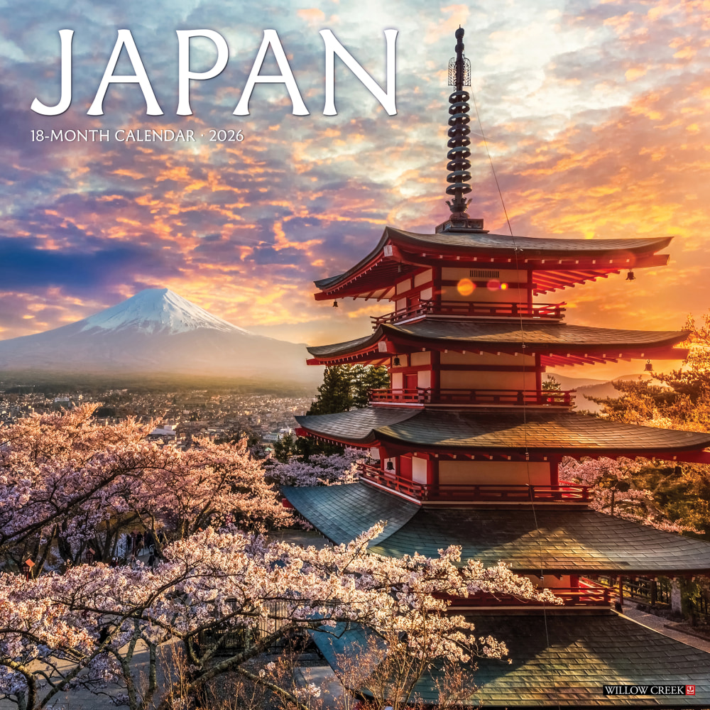 2026 Willow Creek Press Scenic Monthly Wall Calendar, 12in x 12in, Japan, January To December, 55885 MPN:9781549255885