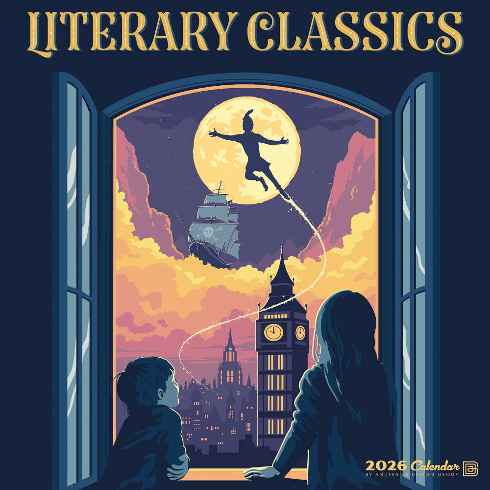2026 Willow Creek Press Art & Design Monthly Wall Calendar, 12in x 12in, Literary Classics, January To December, 55922 MPN:9781549255922