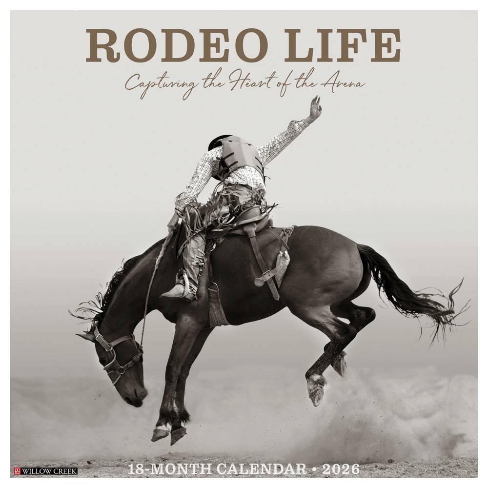 2026 Willow Creek Press Scenic Monthly Wall Calendar, 12in x 12in, Rodeo Life, January To December, 56103 MPN:9781549256103