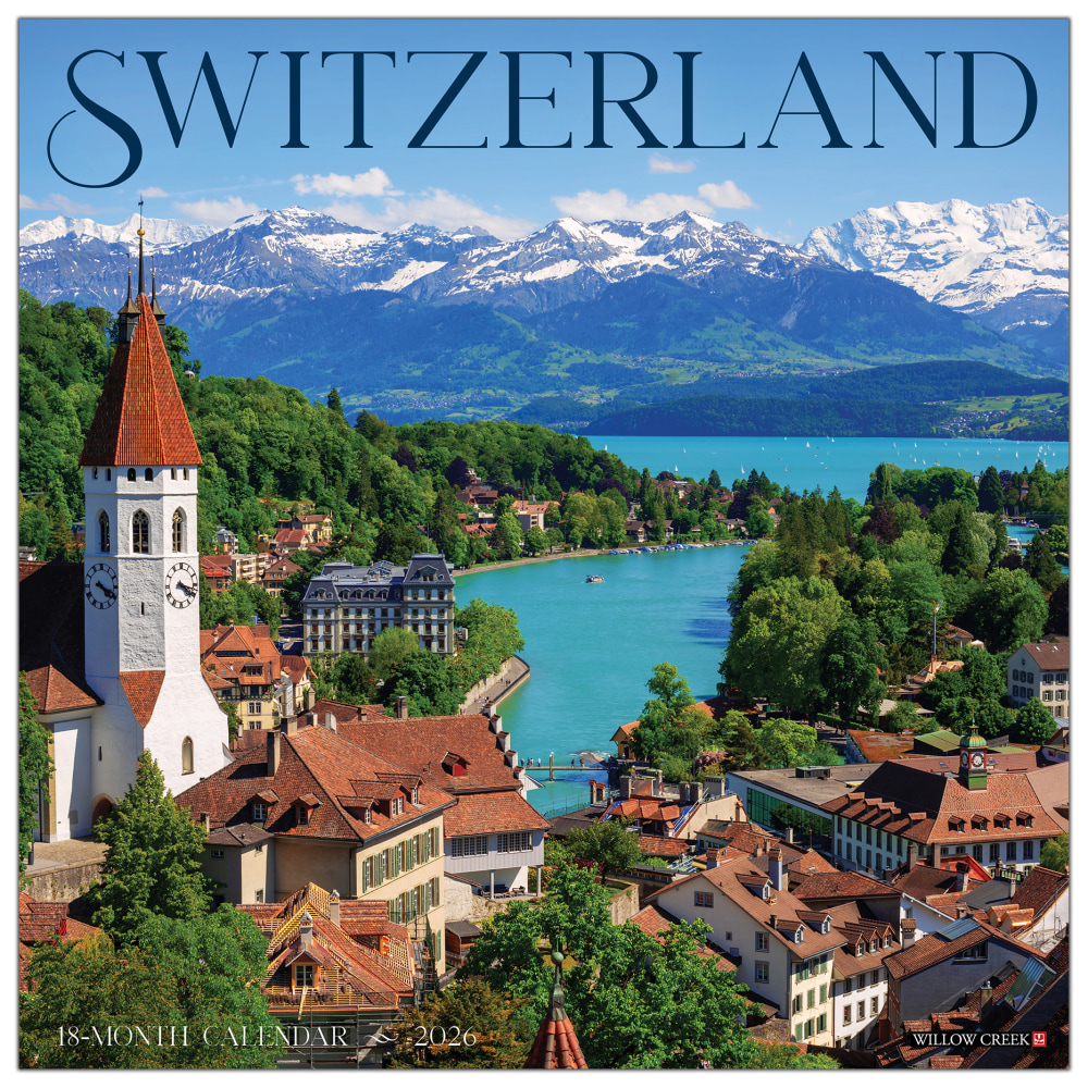 2026 Willow Creek Press Scenic Monthly Wall Calendar, 12in x 12in, Switzerland, January To December, 56165 MPN:9781549256165