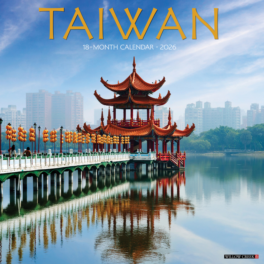 2026 Willow Creek Press Scenic Monthly Wall Calendar, 12in x 12in, Taiwan, January To December, 56172 MPN:9781549256172