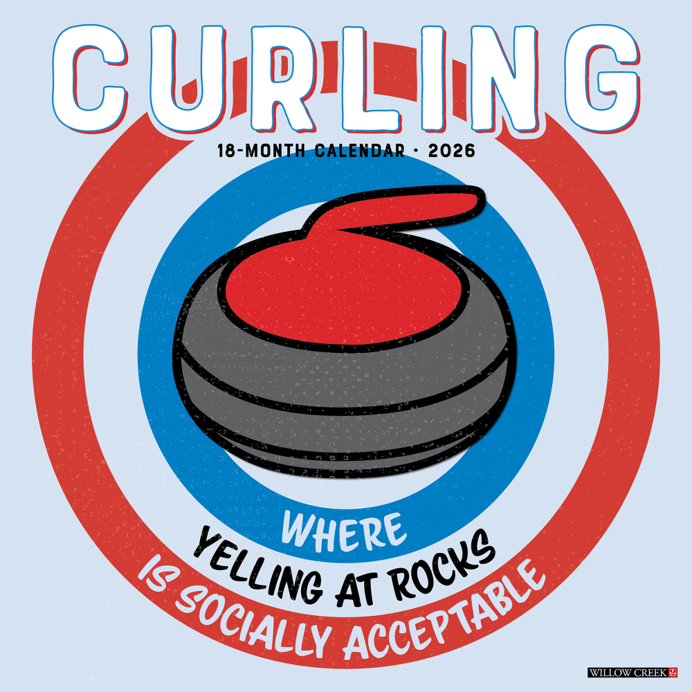 2026 Willow Creek Press Monthly Wall Calendar, 12in x 12in, Curling, January To December, 56998 MPN:9781549256998