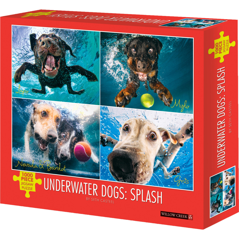 Willow Creek Press 1, 000-Piece Puzzle, Underwater Dogs: Splash MPN:39996