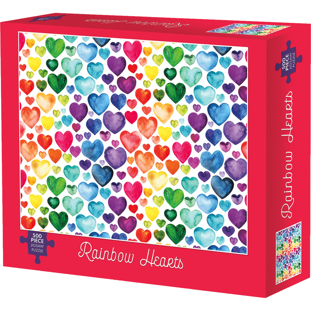Willow Creek Press 500-Piece Puzzle, Rainbow Hearts MPN:49021
