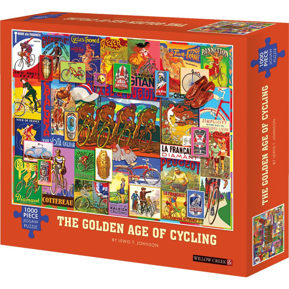 Willow Creek Press 1, 000-Piece Puzzle, The Golden Age of Cycling MPN:49175