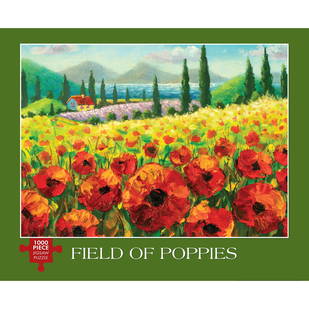 Willow Creek Press 1, 000-Piece Puzzle, 26-5/8in x 19-1/4in, Field Of Poppies MPN:49472