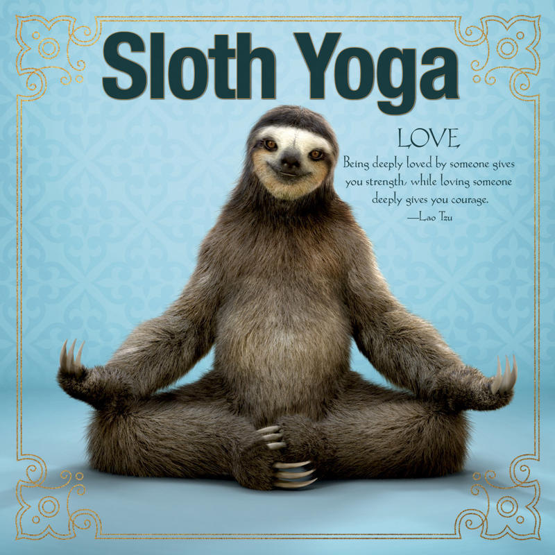 Willow Creek Press 5-1/2in x 5-1/2in Hardcover Gift Book, Sloth Yoga MPN:48314