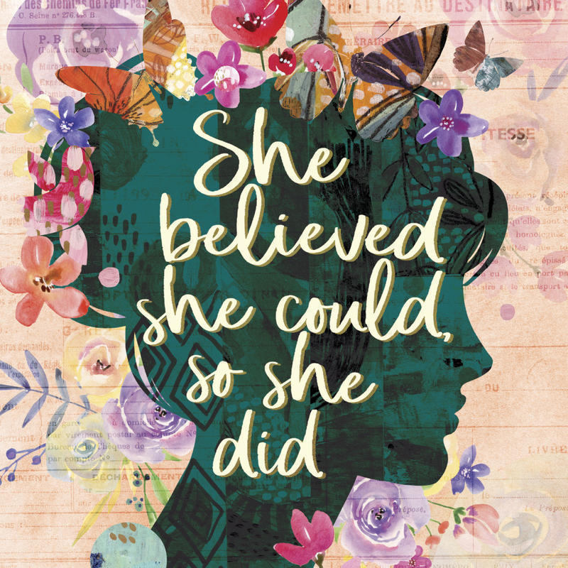 Willow Creek Press 5-1/2in x 5-1/2in Hardcover Gift Book, She Believed She Could MPN:48567