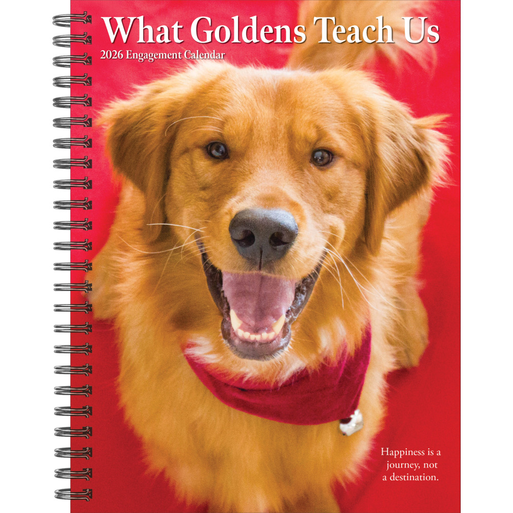 2026 Willow Creek Press Weekly Engagement Calendar, 6-1/2in x 8-1/2in, Golden Retrievers, January To December, 54680 MPN:54680