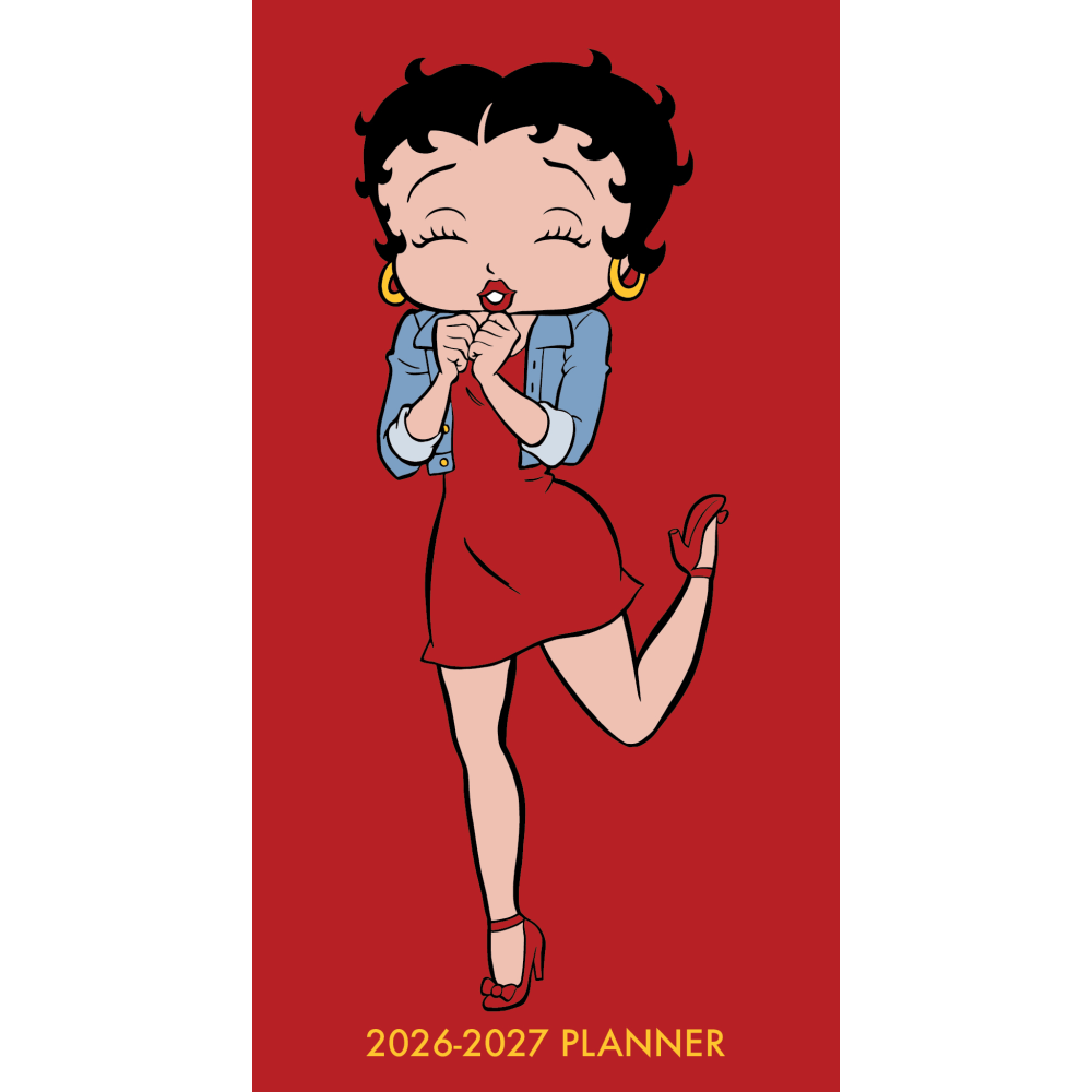 2026-2027 Willow Creek Press 2-Year Monthly Checkbook/Calendar, 3-1/2in x 6-1/2in, Betty Boop, January 2026 To December 2027, 56493 MPN:56493