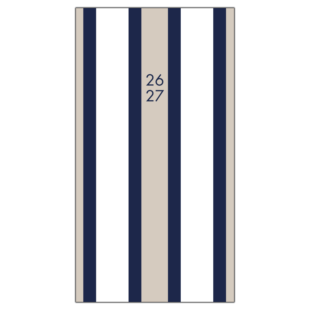 2026-2027 Willow Creek Press 2-Year Monthly Checkbook/Calendar, 3-1/2in x 6-1/2in, Pinstripe, January 2026 To December 2027, 56615 MPN:56615