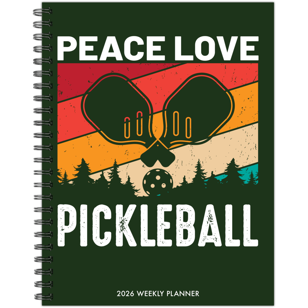 2026 Willow Creek Press Softcover Weekly/Monthly Planner, 6-1/2in x 8-1/2in, Pickleball, January To December, 56684 MPN:56684