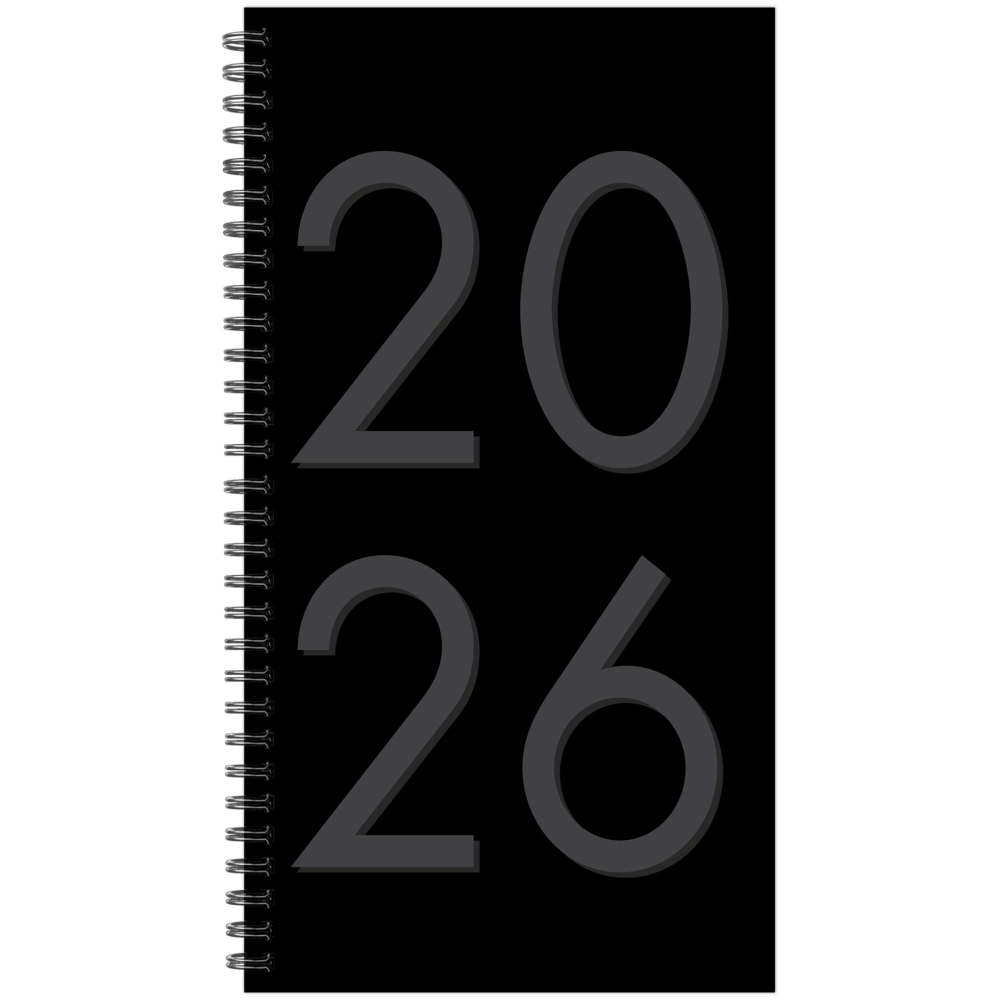 2026 Willow Creek Press Weekly/Monthly Spiral Pocket Planner, 3-1/2in x 6-1/2in, Black, January To December, 57315 MPN:57315