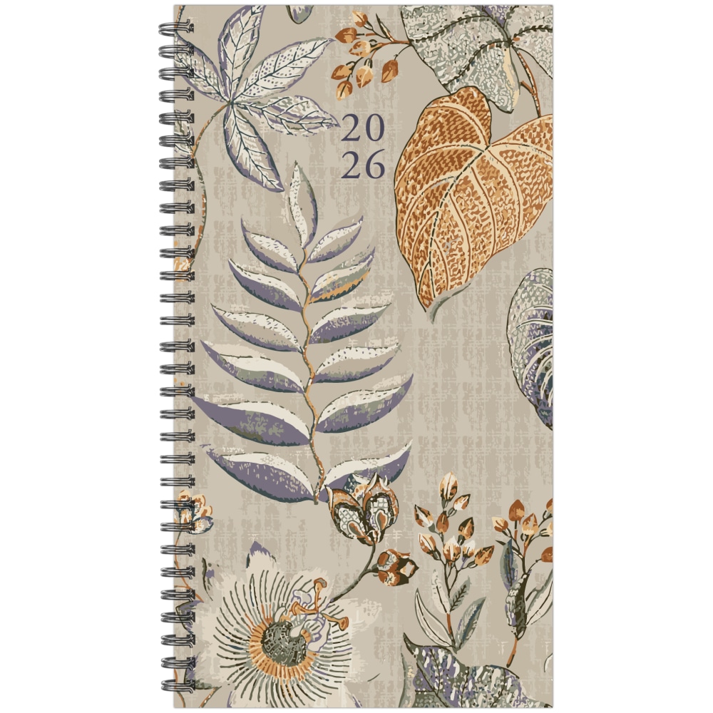 2026 Willow Creek Press Weekly/Monthly Spiral Pocket Planner, 3-1/2in x 6-1/2in, Organic Tapestry, January To December, 57353 MPN:57353