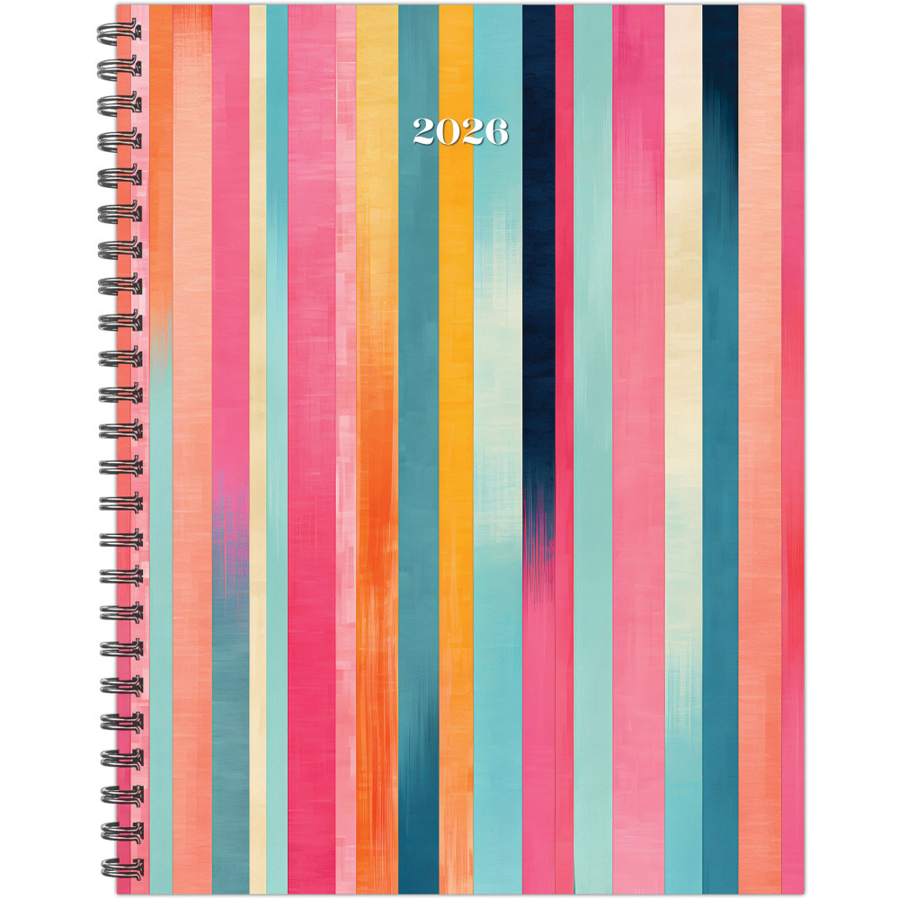 2026 Willow Creek Press Weekly/Monthly Softcover Planner, 8-1/2in x 11in, Super Stripe, January To December, 57384 MPN:57384