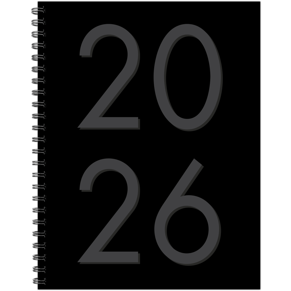 2026 Willow Creek Press Weekly/Monthly Softcover Planner, 8-1/2in x 11in, Black, January To December, 57599 MPN:57599