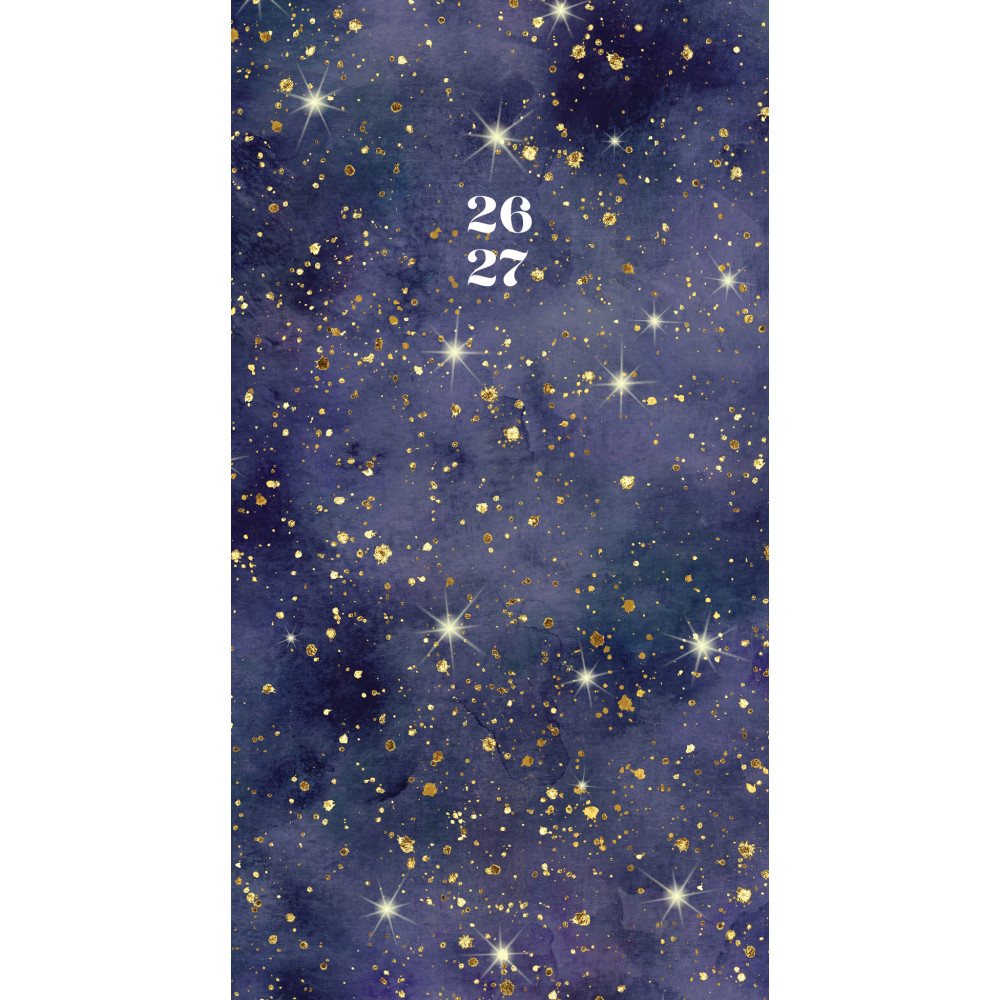 2026-2027 Willow Creek Press 2-Year Monthly Checkbook/Calendar, 3-1/2in x 6-1/2in, Starry Night, January 2026 To December 2027, 57674 MPN:57674