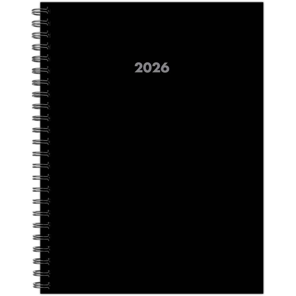 2026 Willow Creek Press Softcover Weekly/Monthly Planner, 6-1/2in x 8-1/2in, Basic Black, January To December, 57827 MPN:57827